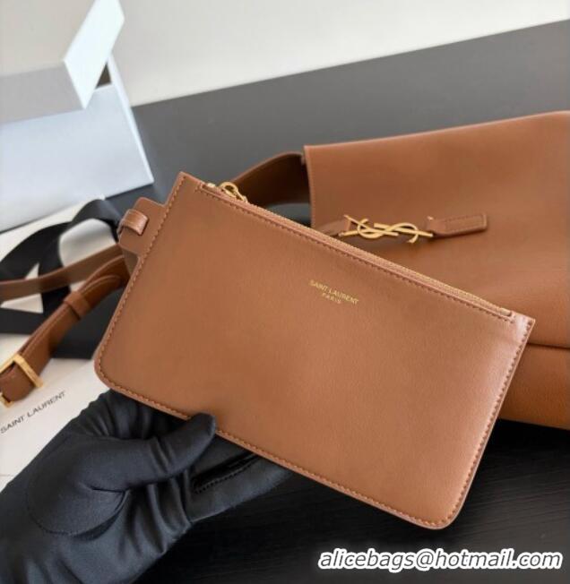 Classic Specials Saint Laurent LE 5 À 7 Small Hobo Shoulder Bag in Calfskin A0021 Brown 2026