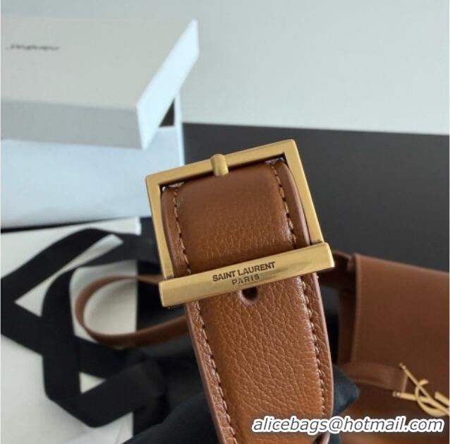 Classic Specials Saint Laurent LE 5 À 7 Small Hobo Shoulder Bag in Calfskin A0021 Brown 2026