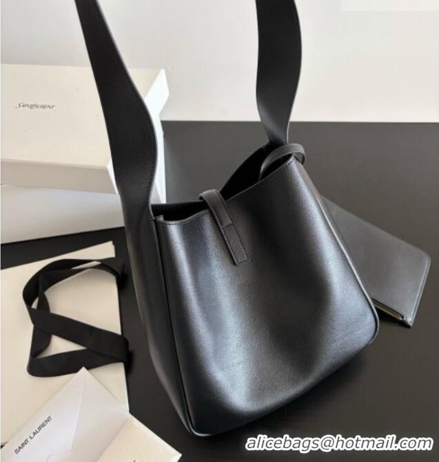 Original Cheap Saint Laurent LE 5 À 7 Small Hobo Shoulder Bag in Calfskin A0021 Black 2026