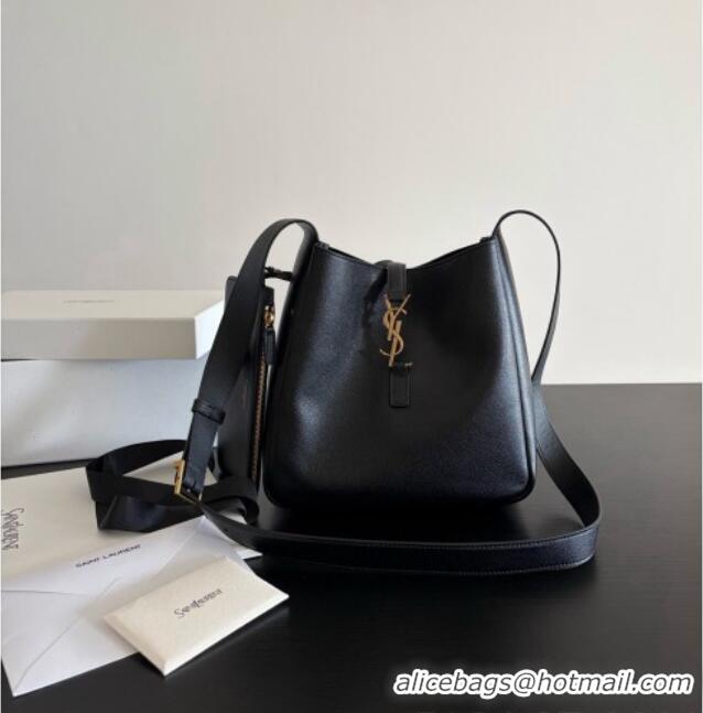 Original Cheap Saint Laurent LE 5 À 7 Small Hobo Shoulder Bag in Calfskin A0021 Black 2026