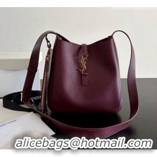 Classic Discount Saint Laurent LE 5 À 7 Small Hobo Shoulder Bag in Calskin A0021 Burgundy 2026