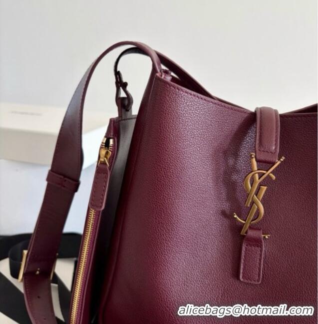 Classic Discount Saint Laurent LE 5 À 7 Small Hobo Shoulder Bag in Calskin A0021 Burgundy 2026