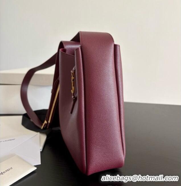 Classic Discount Saint Laurent LE 5 À 7 Small Hobo Shoulder Bag in Calskin A0021 Burgundy 2026