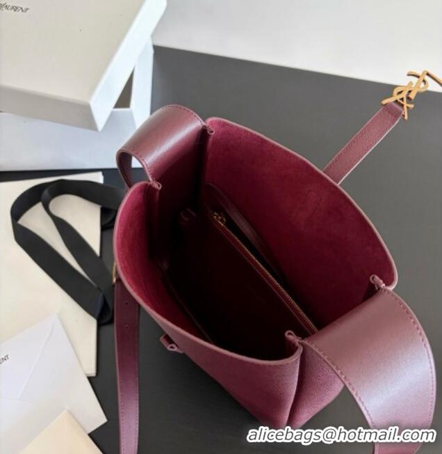 Classic Discount Saint Laurent LE 5 À 7 Small Hobo Shoulder Bag in Calskin A0021 Burgundy 2026