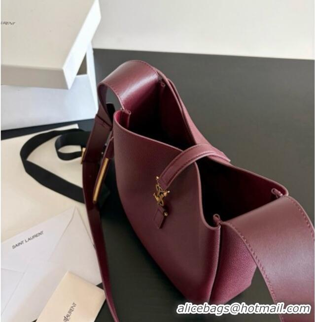 Classic Discount Saint Laurent LE 5 À 7 Small Hobo Shoulder Bag in Calskin A0021 Burgundy 2026