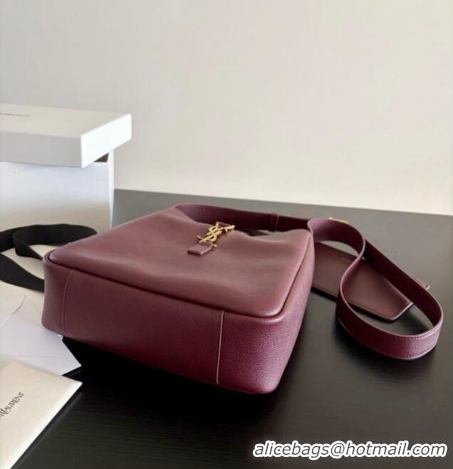 Classic Discount Saint Laurent LE 5 À 7 Small Hobo Shoulder Bag in Calskin A0021 Burgundy 2026
