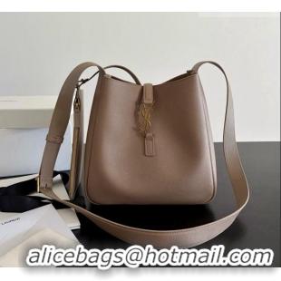 Big Discount Saint Laurent LE 5 À 7 Small Hobo Shoulder Bag in Calfskin A0021 Grey 2026