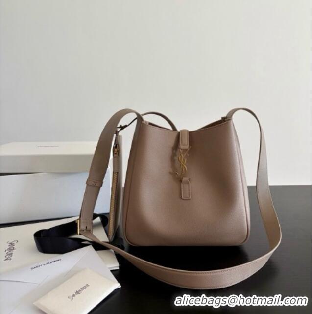 Big Discount Saint Laurent LE 5 À 7 Small Hobo Shoulder Bag in Calfskin A0021 Grey 2026