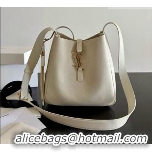 Top Design Saint Laurent LE 5 À 7 Small Hobo Shoulder Bag in Calfskin A0021 White 2026