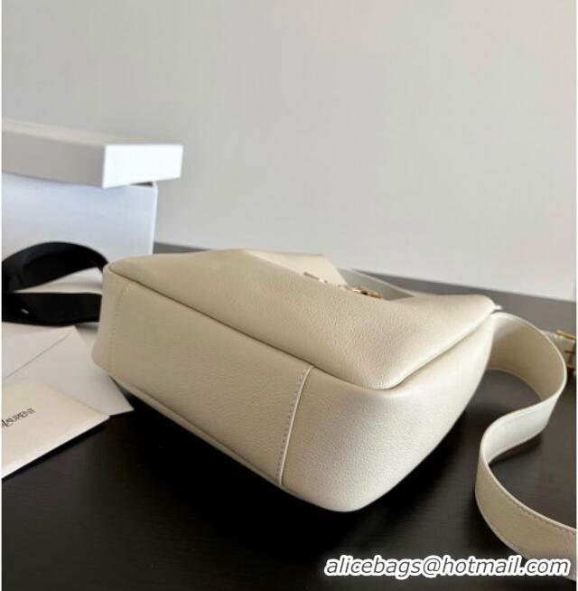 Top Design Saint Laurent LE 5 À 7 Small Hobo Shoulder Bag in Calfskin A0021 White 2026
