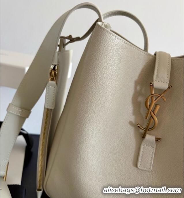 Top Design Saint Laurent LE 5 À 7 Small Hobo Shoulder Bag in Calfskin A0021 White 2026
