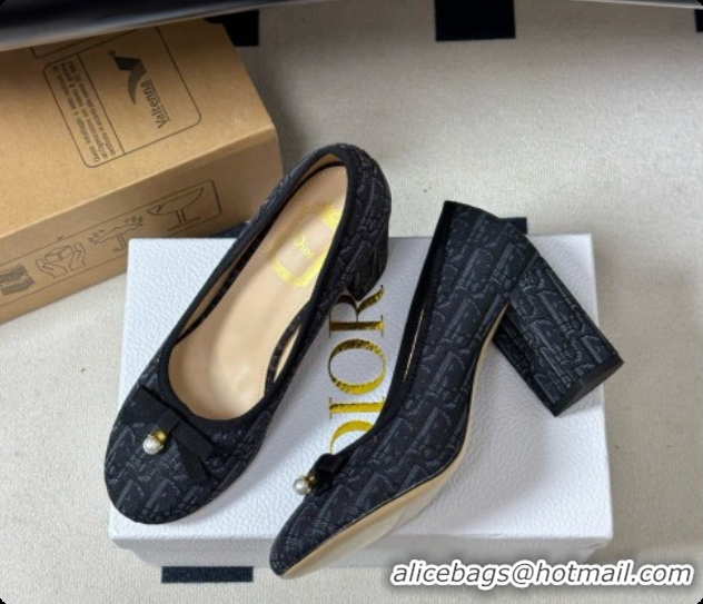 Unique Grade Dior Ballet Pumps in Dior Oblique Motif 8cm Heel D091160 2026