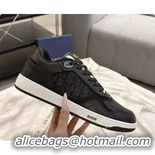 Good Looking Dior B27 Low-Top Sneakers in Smooth Calfskin and Dior Oblique Jacquard D091162 Black 2026