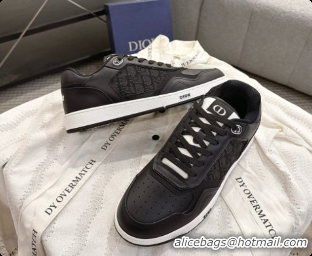 Good Looking Dior B27 Low-Top Sneakers in Smooth Calfskin and Dior Oblique Jacquard D091162 Black 2026