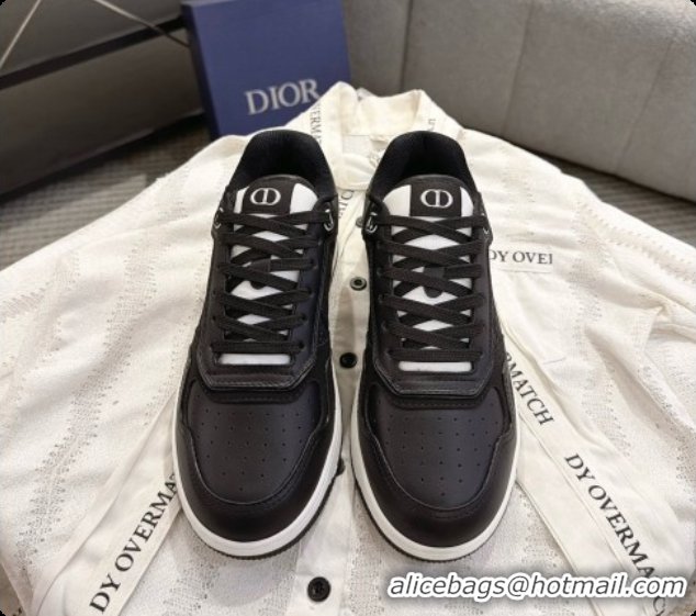 Good Looking Dior B27 Low-Top Sneakers in Smooth Calfskin and Dior Oblique Jacquard D091162 Black 2026