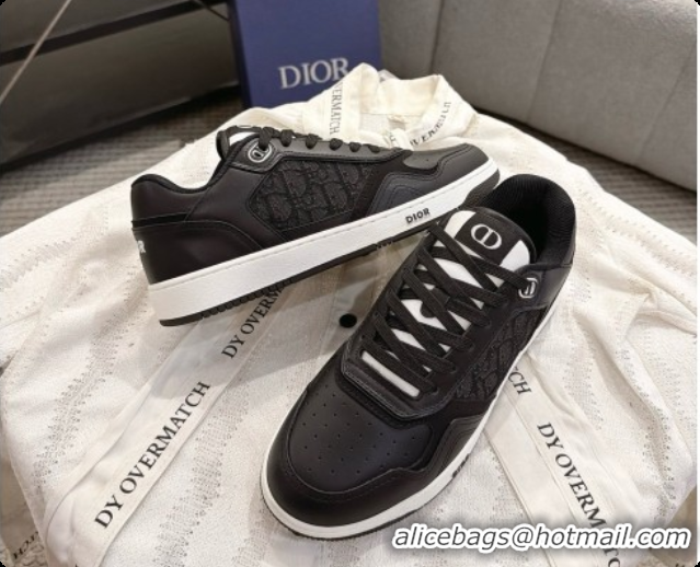 Good Looking Dior B27 Low-Top Sneakers in Smooth Calfskin and Dior Oblique Jacquard D091162 Black 2026