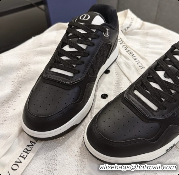 Good Looking Dior B27 Low-Top Sneakers in Smooth Calfskin and Dior Oblique Jacquard D091162 Black 2026