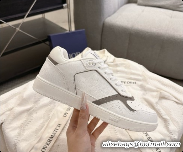 Top Sale Dior B27 Low-Top Sneakers in Grained Calfskin D091163 White 2026