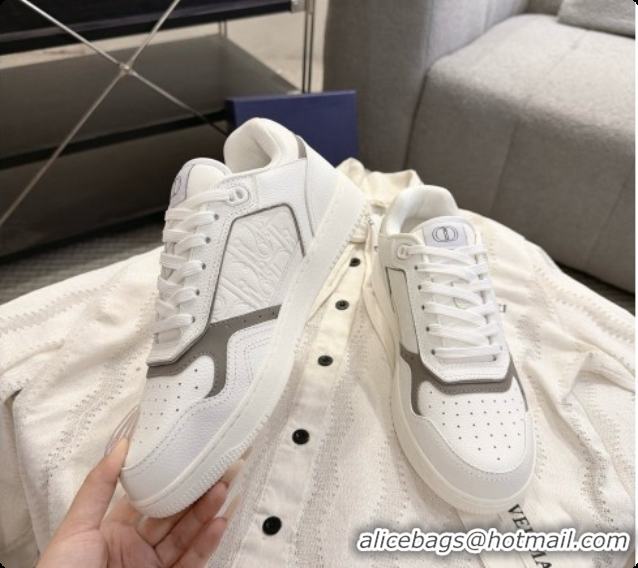 Top Sale Dior B27 Low-Top Sneakers in Grained Calfskin D091163 White 2026