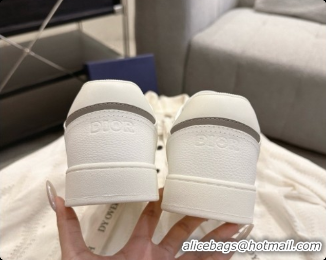 Top Sale Dior B27 Low-Top Sneakers in Grained Calfskin D091163 White 2026