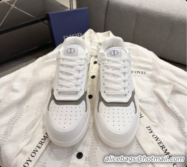 Top Sale Dior B27 Low-Top Sneakers in Grained Calfskin D091163 White 2026