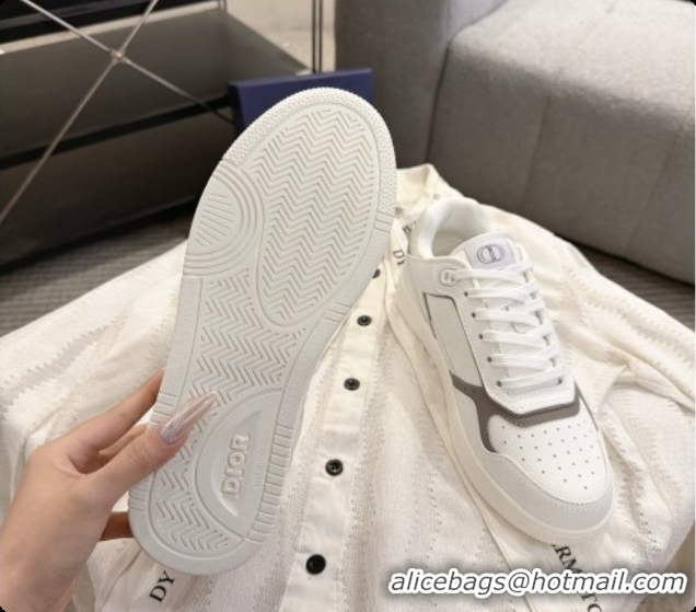 Top Sale Dior B27 Low-Top Sneakers in Grained Calfskin D091163 White 2026