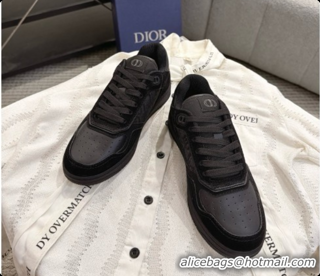 Unique Discount Dior B27 Low-Top Sneakers in Calfskin and Dior Oblique Jacquard D091164 Black 2026