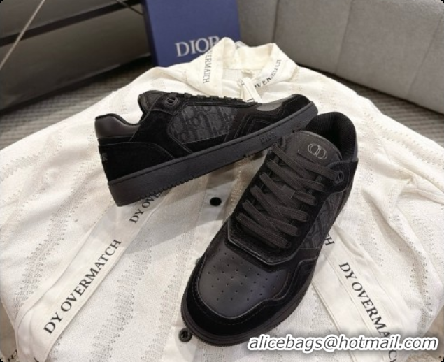 Unique Discount Dior B27 Low-Top Sneakers in Calfskin and Dior Oblique Jacquard D091164 Black 2026