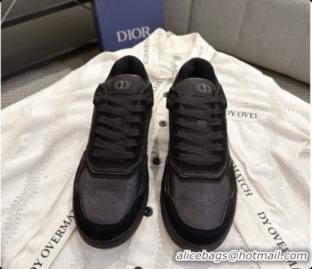 Unique Discount Dior B27 Low-Top Sneakers in Calfskin and Dior Oblique Jacquard D091164 Black 2026