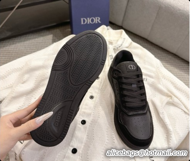 Unique Discount Dior B27 Low-Top Sneakers in Calfskin and Dior Oblique Jacquard D091164 Black 2026