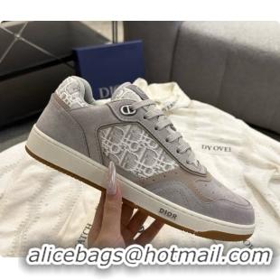 Hot Style Dior B27 Low-Top Sneakers in Suede and Dior Oblique Jacquard D091165 Grey 2026