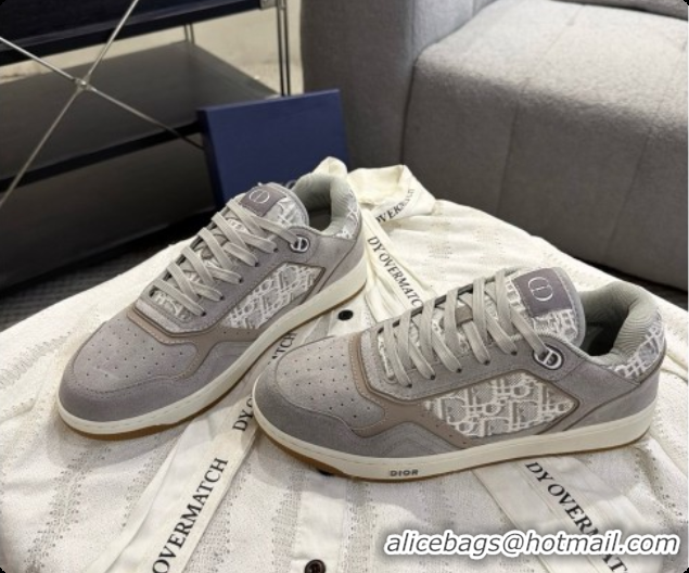 Hot Style Dior B27 Low-Top Sneakers in Suede and Dior Oblique Jacquard D091165 Grey 2026