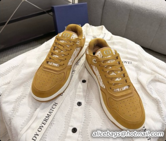 Top Grade Dior B27 Low-Top Sneakers in Suede and Dior Oblique Jacquard D091168 Brown 2026