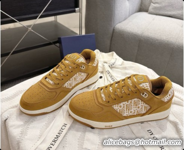 Top Grade Dior B27 Low-Top Sneakers in Suede and Dior Oblique Jacquard D091168 Brown 2026