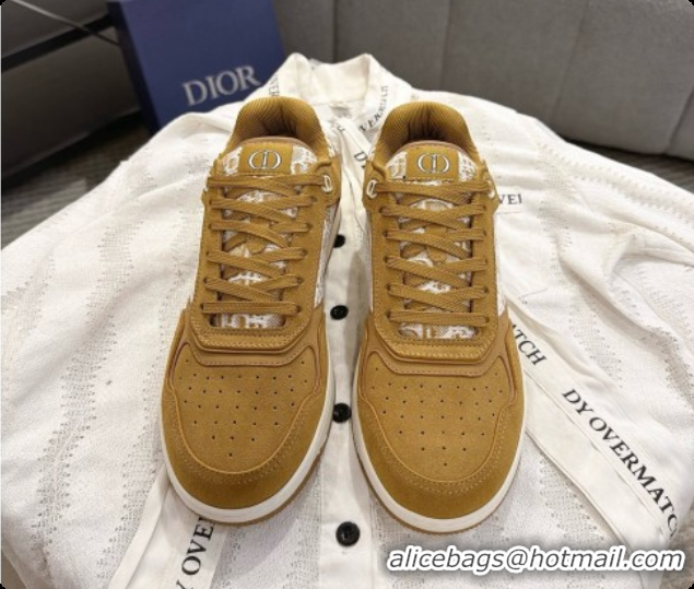 Top Grade Dior B27 Low-Top Sneakers in Suede and Dior Oblique Jacquard D091168 Brown 2026