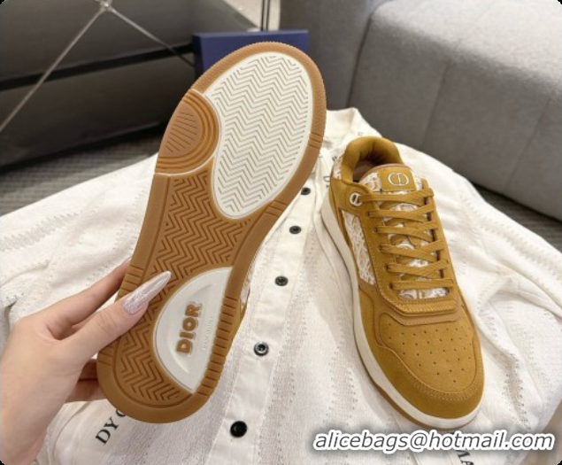 Top Grade Dior B27 Low-Top Sneakers in Suede and Dior Oblique Jacquard D091168 Brown 2026