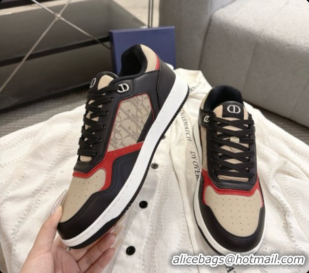 Good Quality Dior B27 Low-Top Sneakers in Suede and Dior Oblique Jacquard D091170 Beige/Black 2026