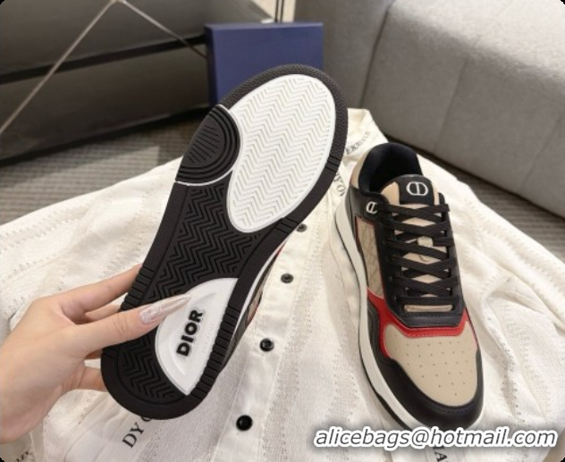 Good Quality Dior B27 Low-Top Sneakers in Suede and Dior Oblique Jacquard D091170 Beige/Black 2026