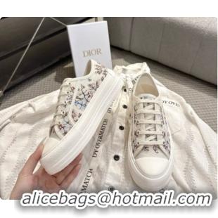 Best Luxury Dior Walk'n'Dior Platform Sneaker in Beige Cotton Embroidered with Flower Motif 6091171 2026