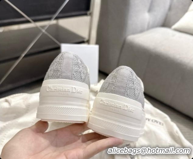 Best Price Dior Walk'n'Dior Platform Sneaker in Grey Cotton D091172 2026