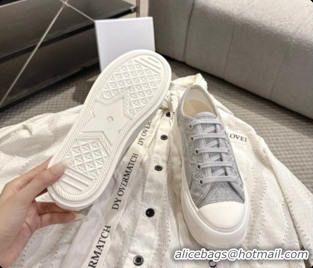 Best Price Dior Walk'n'Dior Platform Sneaker in Grey Cotton D091172 2026