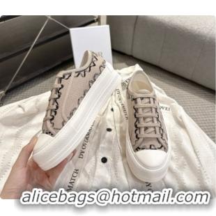 Best Quality Dior Walk'n'Dior Platform Sneaker in Natural Dior Painted Ribbon Embroidered Cotton 6091175 2026