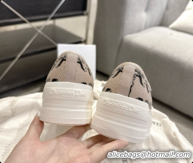 Best Quality Dior Walk'n'Dior Platform Sneaker in Natural Dior Painted Ribbon Embroidered Cotton 6091175 2026