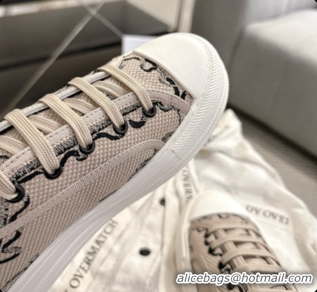 Best Quality Dior Walk'n'Dior Platform Sneaker in Natural Dior Painted Ribbon Embroidered Cotton 6091175 2026