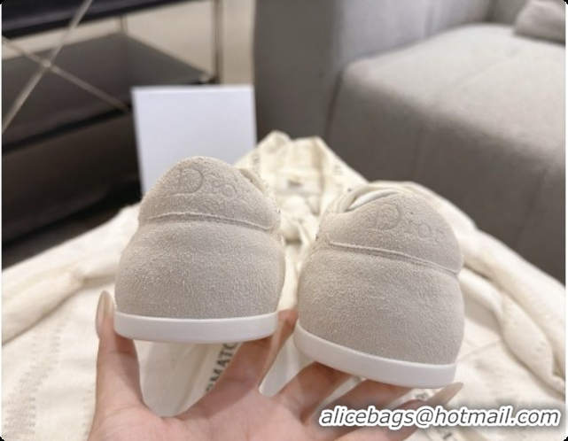 Most Popular Dior Ribbon Sneaker in Suede and Tweed D091178 White 2026