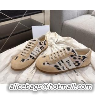 Top Quality Dior Ribbon Sneaker in Suede Calfskin and Facric D091179 Light Brown 2026