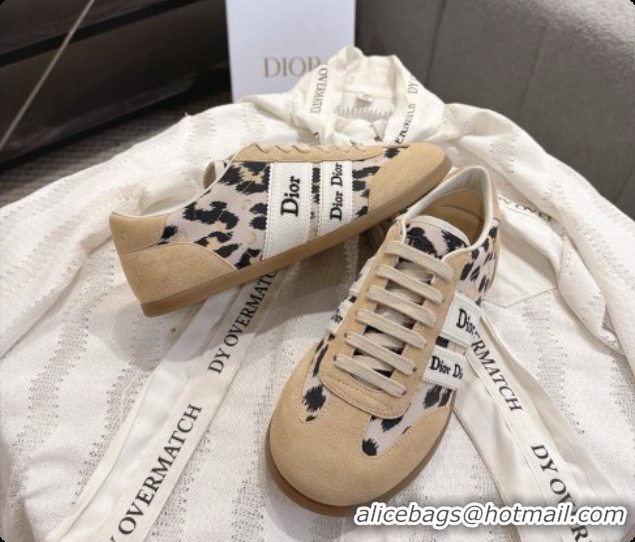 Top Quality Dior Ribbon Sneaker in Suede Calfskin and Facric D091179 Light Brown 2026