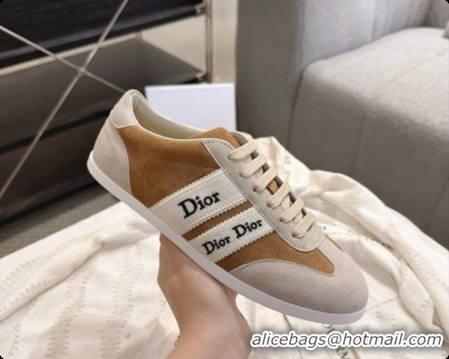 Dior Ribbon Sneaker in Suede Calfskin D091180 Brown 2026