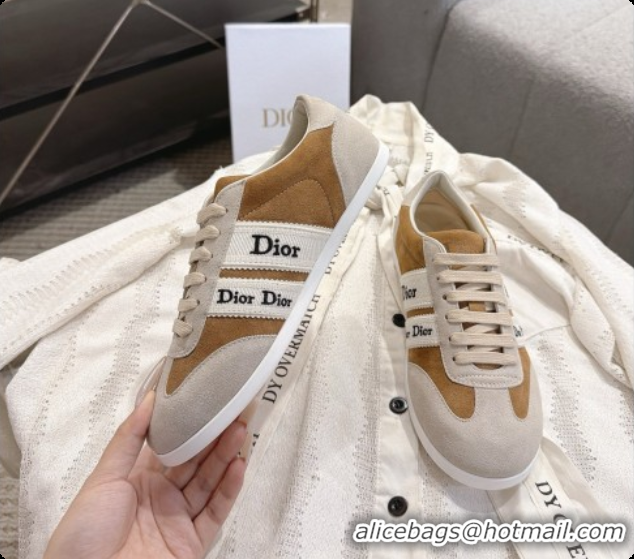Dior Ribbon Sneaker in Suede Calfskin D091180 Brown 2026