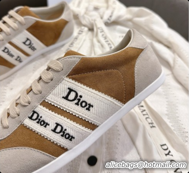 Dior Ribbon Sneaker in Suede Calfskin D091180 Brown 2026